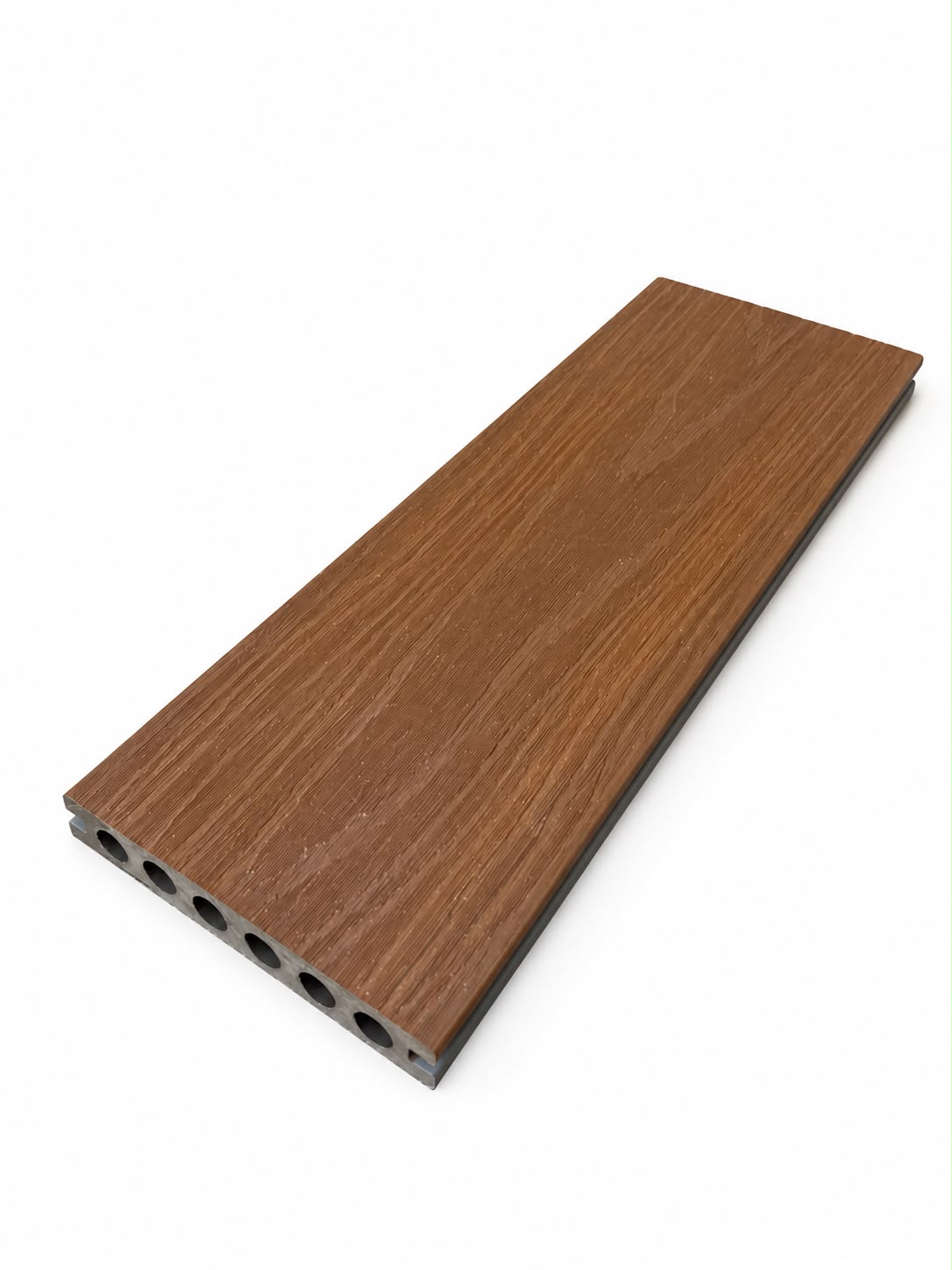 Teak composite decking board finish